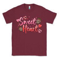 Burgundy sweet heart Classic Tee - MaliasSmallBusiness