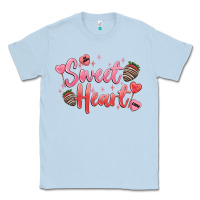 Dusty Blue sweet heart Classic Tee - MaliasSmallBusiness