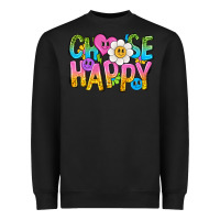 Black choose happy with smile Heavyweight Sweatshirt - NancyCooperArtShop