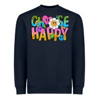 Navy choose happy with smile Heavyweight Sweatshirt - NancyCooperArtShop
