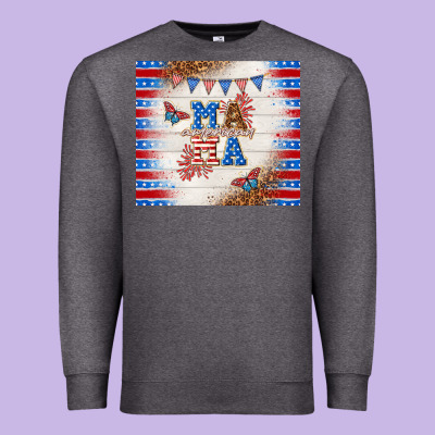 American Mama Premium Sweatshirt Designed By Tumblerdesignbyshophia