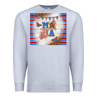 Heather Grey American mama Premium Sweatshirt - TumblerDesignByShophia
