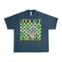 Midnight Navy let's get shamrocked Urban Heavy Tee - MaliasSmallBusiness