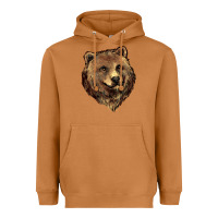 Meerkat Grizzly Bear Head Heavyweight Hoodie - HowdyJamesFarm