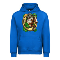 Horse With Horseshoe St Patricks Day Urban Hoodie | Teevron