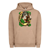 Pigment Burro Horse with horseshoe st patricks day Urban Hoodie - FaDigitalArtStudio