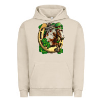 Pigment French Oak Horse with horseshoe st patricks day Urban Hoodie - FaDigitalArtStudio