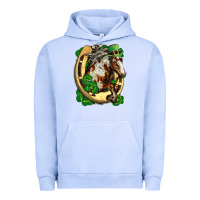 Pigment Grape Ice Horse with horseshoe st patricks day Urban Hoodie - FaDigitalArtStudio