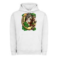 Pigment Lunar Rock Horse with horseshoe st patricks day Urban Hoodie - FaDigitalArtStudio
