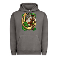 Pigment Tornado Horse with horseshoe st patricks day Urban Hoodie - FaDigitalArtStudio