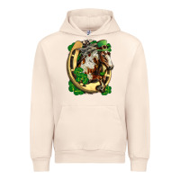 Sandshell Horse with horseshoe st patricks day Urban Hoodie - FaDigitalArtStudio