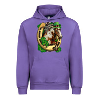 Tulip Horse with horseshoe st patricks day Urban Hoodie - FaDigitalArtStudio