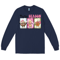 Navy Christmas tis the season Long Sleeve Tee - MaliasSmallBusiness