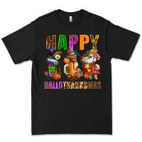 Black happy hallothanksmas Premium Tee - AdoDesignShop