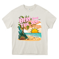 Cream here comes the sun Heavy Core Tee - JahusDesignShop