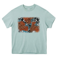 Arona leopard cowhide background Heavy Core Tee - BarkalooDesign