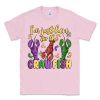 Bubblegum Pink i'm just here for the crawfish Classic Tee - MaliasSmallBusiness