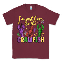 Burgundy i'm just here for the crawfish Classic Tee - MaliasSmallBusiness