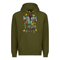 Army Green mom of twin boys mother's day Premium Hoodie - CowGirlArtShop