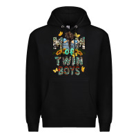 Black mom of twin boys mother's day Premium Hoodie - CowGirlArtShop
