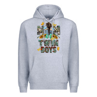 Heather Grey mom of twin boys mother's day Premium Hoodie - CowGirlArtShop