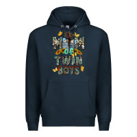 Navy mom of twin boys mother's day Premium Hoodie - CowGirlArtShop