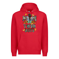 Red mom of twin boys mother's day Premium Hoodie - CowGirlArtShop