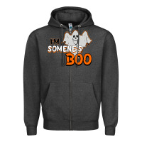 Charcoal Heather I'm Someone's Boo Halloween Zipper Hoodie - Bettercallsaul