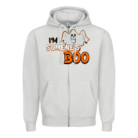 Dove Grey I'm Someone's Boo Halloween Zipper Hoodie - Bettercallsaul