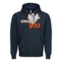 Navy I'm Someone's Boo Halloween Zipper Hoodie - Bettercallsaul