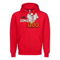 Red I'm Someone's Boo Halloween Zipper Hoodie - Bettercallsaul