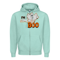 Seafoam I'm Someone's Boo Halloween Zipper Hoodie - Bettercallsaul
