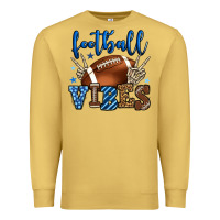 Antique Gold Football vibes blue and grey team color Premium Sweatshirt - HowdyJamesFarm