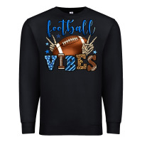 Black Football vibes blue and grey team color Premium Sweatshirt - HowdyJamesFarm