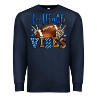 Navy Football vibes blue and grey team color Premium Sweatshirt - HowdyJamesFarm
