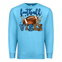 Ocean Blue Football vibes blue and grey team color Premium Sweatshirt - HowdyJamesFarm