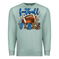 Seafoam Football vibes blue and grey team color Premium Sweatshirt - HowdyJamesFarm