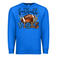 True Royal Football vibes blue and grey team color Premium Sweatshirt - HowdyJamesFarm