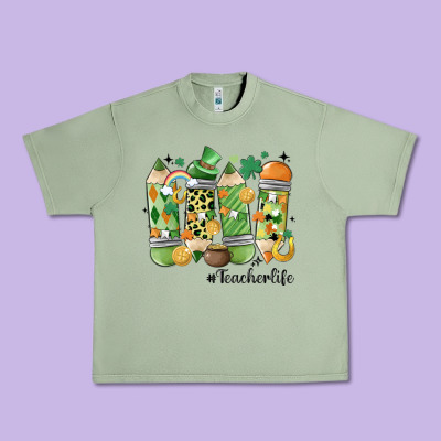 Retro Patricks Day Teacher Life Urban Heavy Tee Designed By Maliassmallbusiness