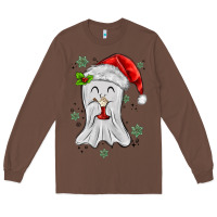 Chestnut merry christmas ghost Long Sleeve Tee - MaliasSmallBusiness