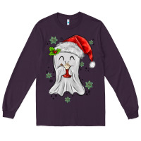 Plum merry christmas ghost Long Sleeve Tee - MaliasSmallBusiness