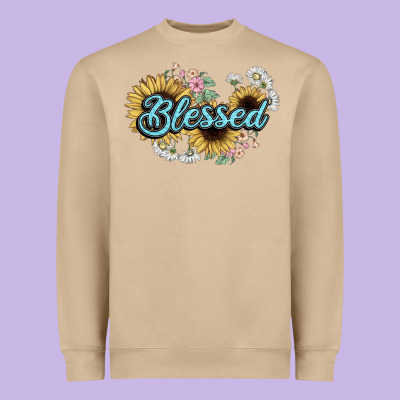 Blessed Heavyweight Sweatshirt Designed By Nancycooperartshop