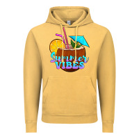 Vintage Mustard summer vibes coconut drink Vintage Hoodie - Jasminsmagicworld