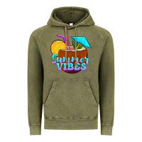 Vintage Olive summer vibes coconut drink Vintage Hoodie - Jasminsmagicworld