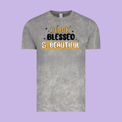 Black Blessed & Beautiful Vintage Tee Designed By Maliassmallbusiness