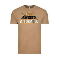Vintage Coffee black blessed & beautiful Vintage Tee - MaliasSmallBusiness
