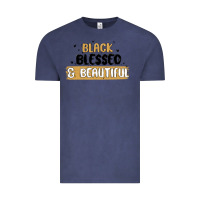 Vintage Denim black blessed & beautiful Vintage Tee - MaliasSmallBusiness