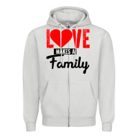 Dove Grey family love Zipper Hoodie - Bettercallsaul