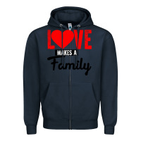 Navy family love Zipper Hoodie - Bettercallsaul