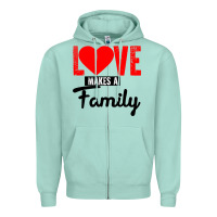 Seafoam family love Zipper Hoodie - Bettercallsaul